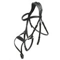 Bridle x - jump with design noseband, brown Musta