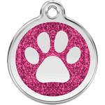 Red Dingo nimilaatta kaiverruksella, glitter Pinkki glitter