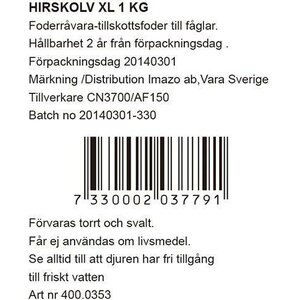 Hirssi 1kg pussi