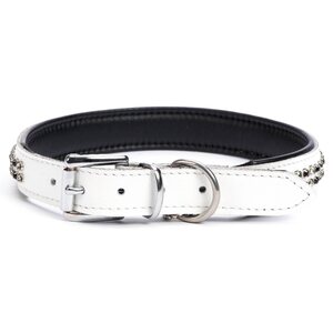 Globus dog collar, stones, 2 rows