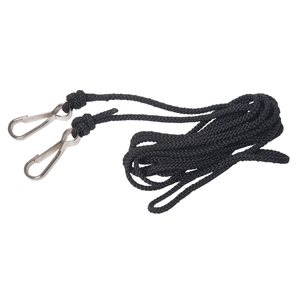 Nylon strap for ear plugs and -hoods with snaps