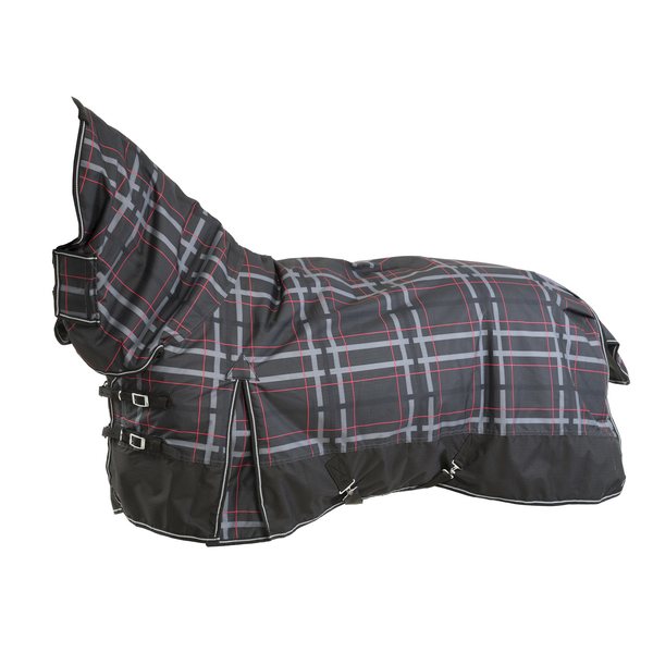Rain Buster Fullneck blanket w 300g blue check, rain buster