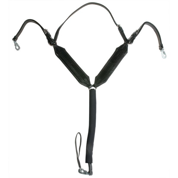 Wahlsten W-wide leather breast collar buxton for training